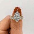 Marquise Diamond Ring Set in Gold