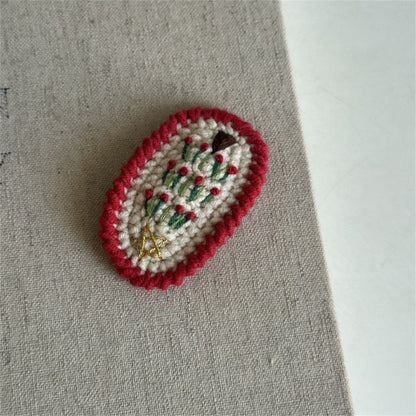 Comstylish Christmas Handmade Crochet Hair Clip