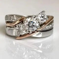 Gold & Silver Zirconia Ring