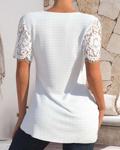 LM | Structured lace blouse