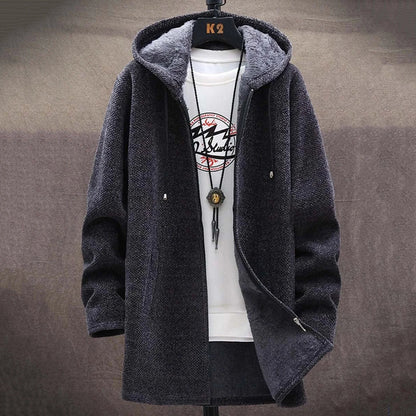 Men'S Plush Thick Knitted Sweater Coat Cardigan elevenforest