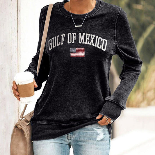 Comstylish Women's Gulf Of Mexico Print Sweatshirt