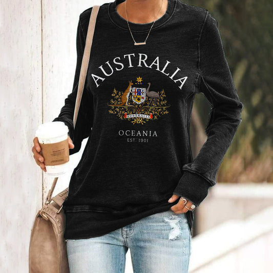 Comstylish Australia Oceania 1901 Printed Casual Sweatshirt