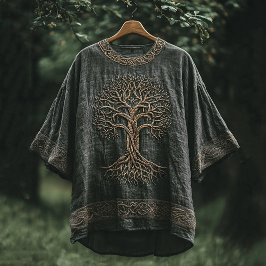 Men's Viking Celtic Mythical Life Stand-up Collar T-shirt artswardrobe