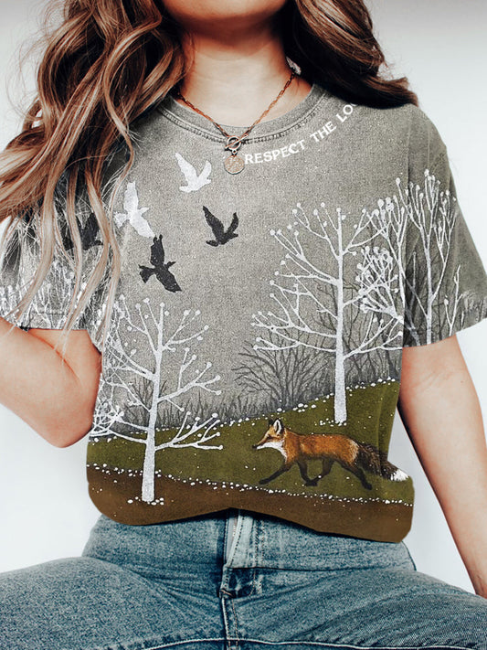 Protecting Local Forest Animals Advocacy Vintage Women's Washed T-shirt artswardrobe
