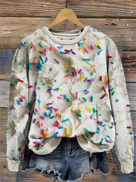 Comstylish Ice Cream with Sprinkles 3D Print Sweatshirt
