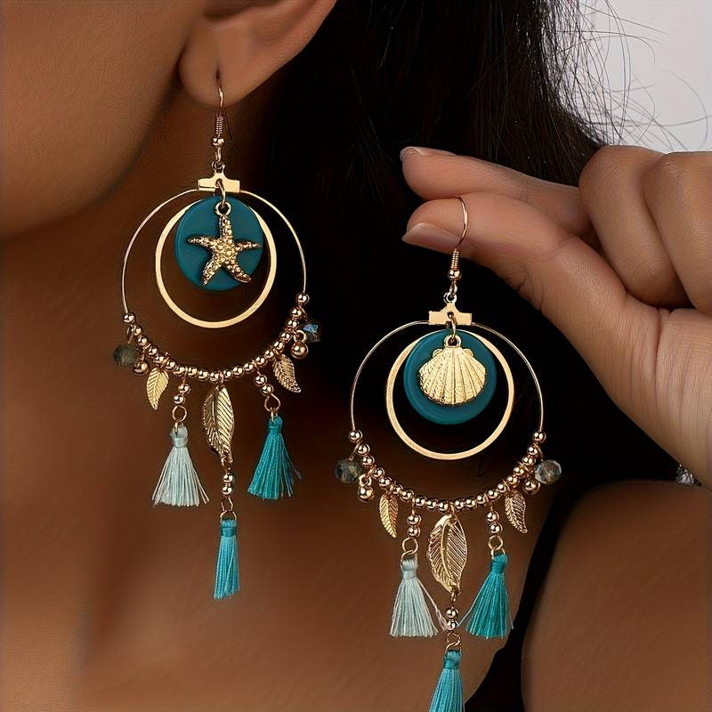Dangling Blue Earrings