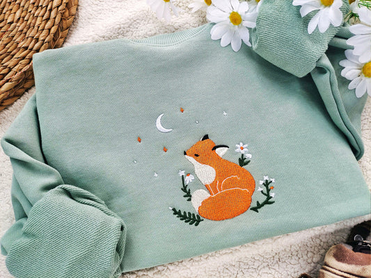 Comstylish Vintage Fox Daisy Sweatshirt