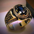 Dark Blue Golden Ring