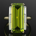 Green Rectangular Glass Ring