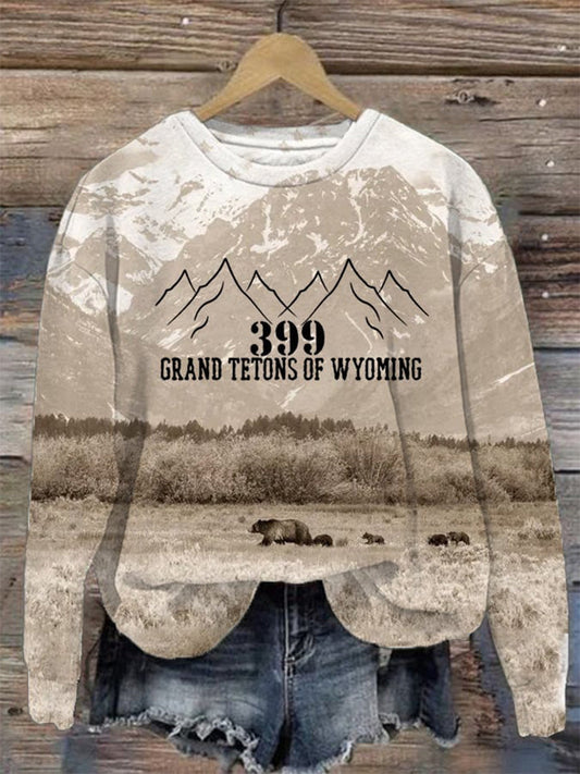 Comstylish Women's Grizzly Bear 399 Long Sleeve Sweatshirt