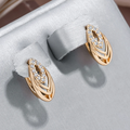 Inlaid Crystal Hollow Earrings