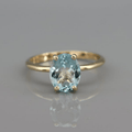 Gold Blue Crystal Ring