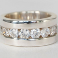 Zirconia Belt Silver Ring