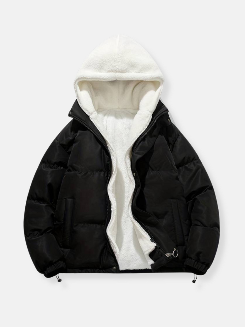 LM | Winter fur coat with zipper