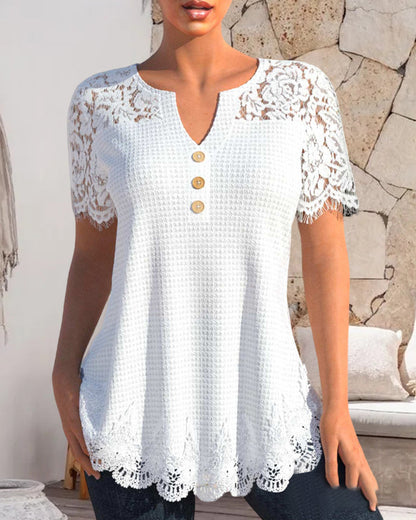 LM | Structured lace blouse