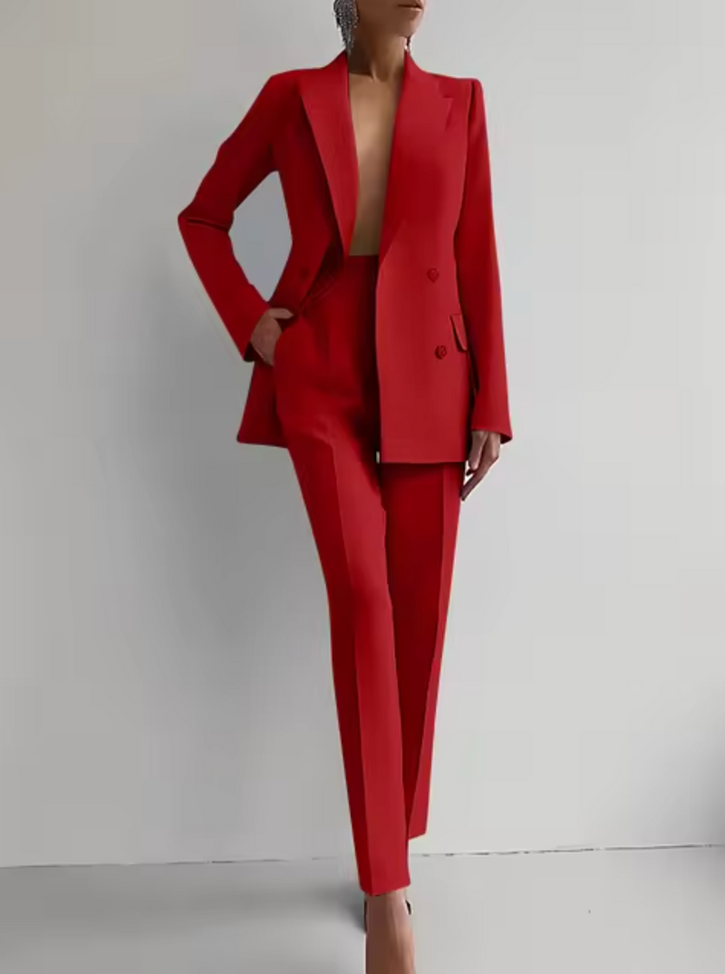 LM | Blazer and pleated trousers as a set