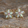 Opal Daisy Earrings