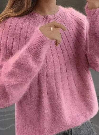 LM | Fluffy cashmere knit sweater