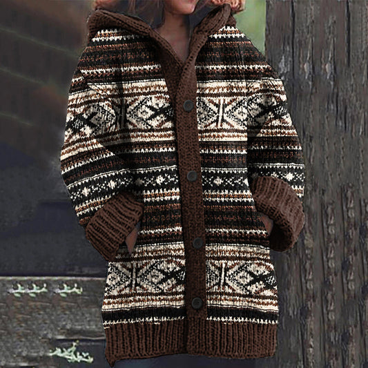 Women's Fairman Island Contrast Sweater Cardigan elevenforest