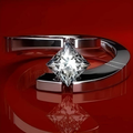 Zirconia Open Silver Ring