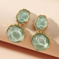 Ocean Green Crystal Earrings