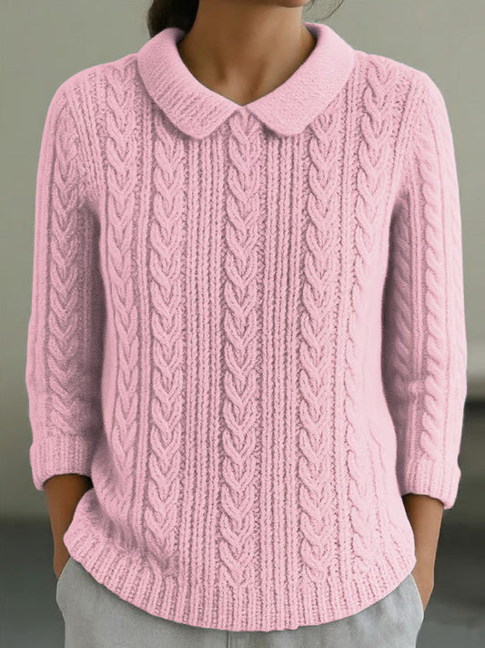 Comstylish Women's Retro Casual Pink Awareness Top