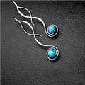 Dangling Turquoise Stone Earrings