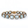 Blue Glass Gold Bracelet