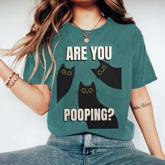 Are You Pooping Print Women's T-Shirt elevenforest