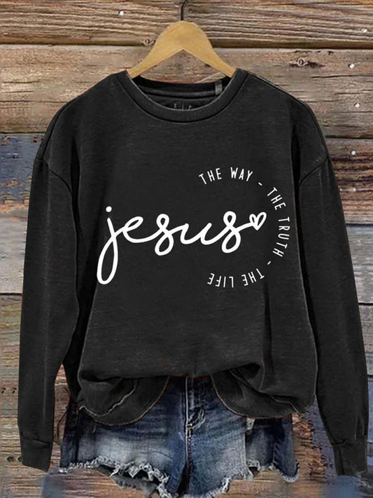Comstylish Jesus The Way The Truth The Life Casual Sweatshirt