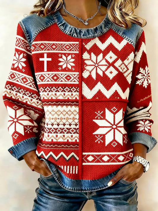 Comstylish Women's Christmas Casual Sweatshirt
