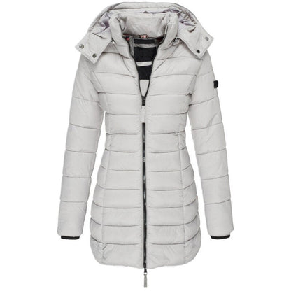 LM | Stylish down jacket with hood and zipper: Your choice for the winter