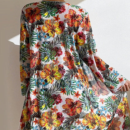 LM | 3-piece floral bikini with cover-up
