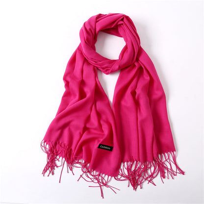 Classic Solid Color Cashmere Scarf