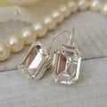 White Glass Earrings