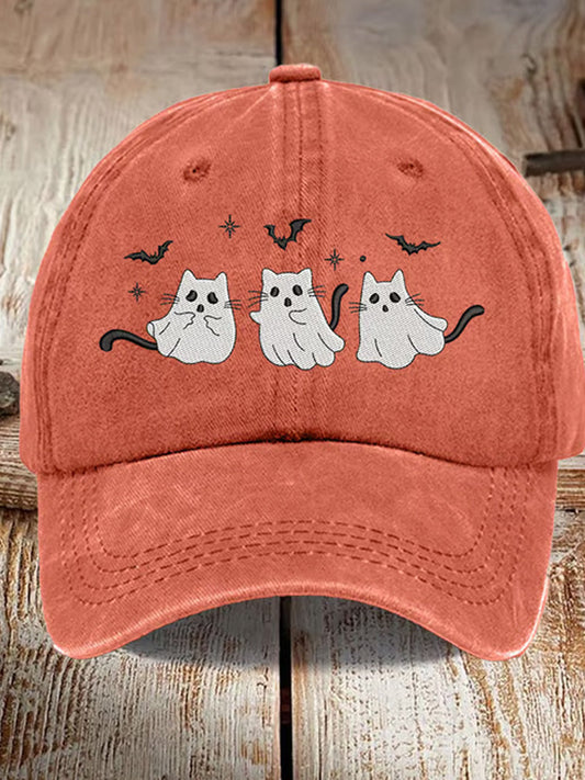 Cute Cat Animal Print Vintage Baseball Cap elevenforest