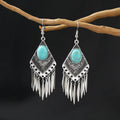 Turquoise Fringe Earrings