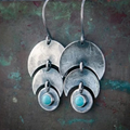 Silver Plated Blue Stone Earrrings