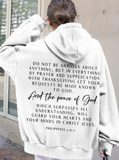 Comstylish Do Not Be Anxious About Anything Comfy Hoodie