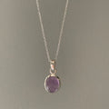 Violet Rounded Stone Necklace