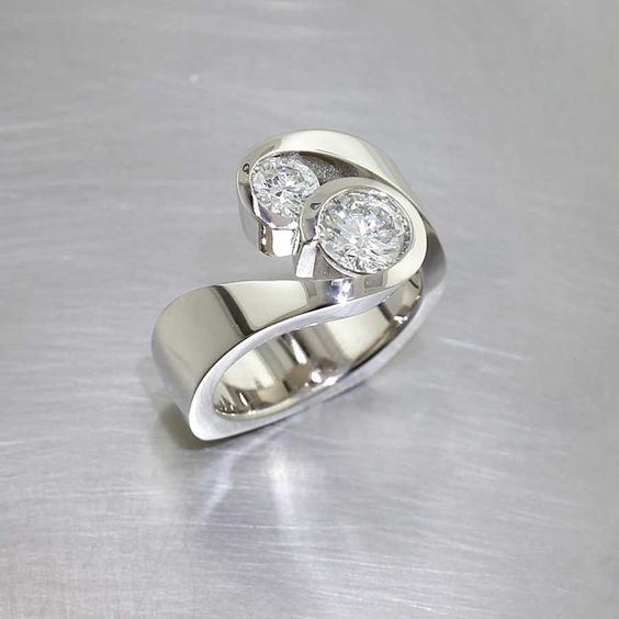 Silver Zirconia Open Ring