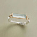 White Rectangular Glass Ring
