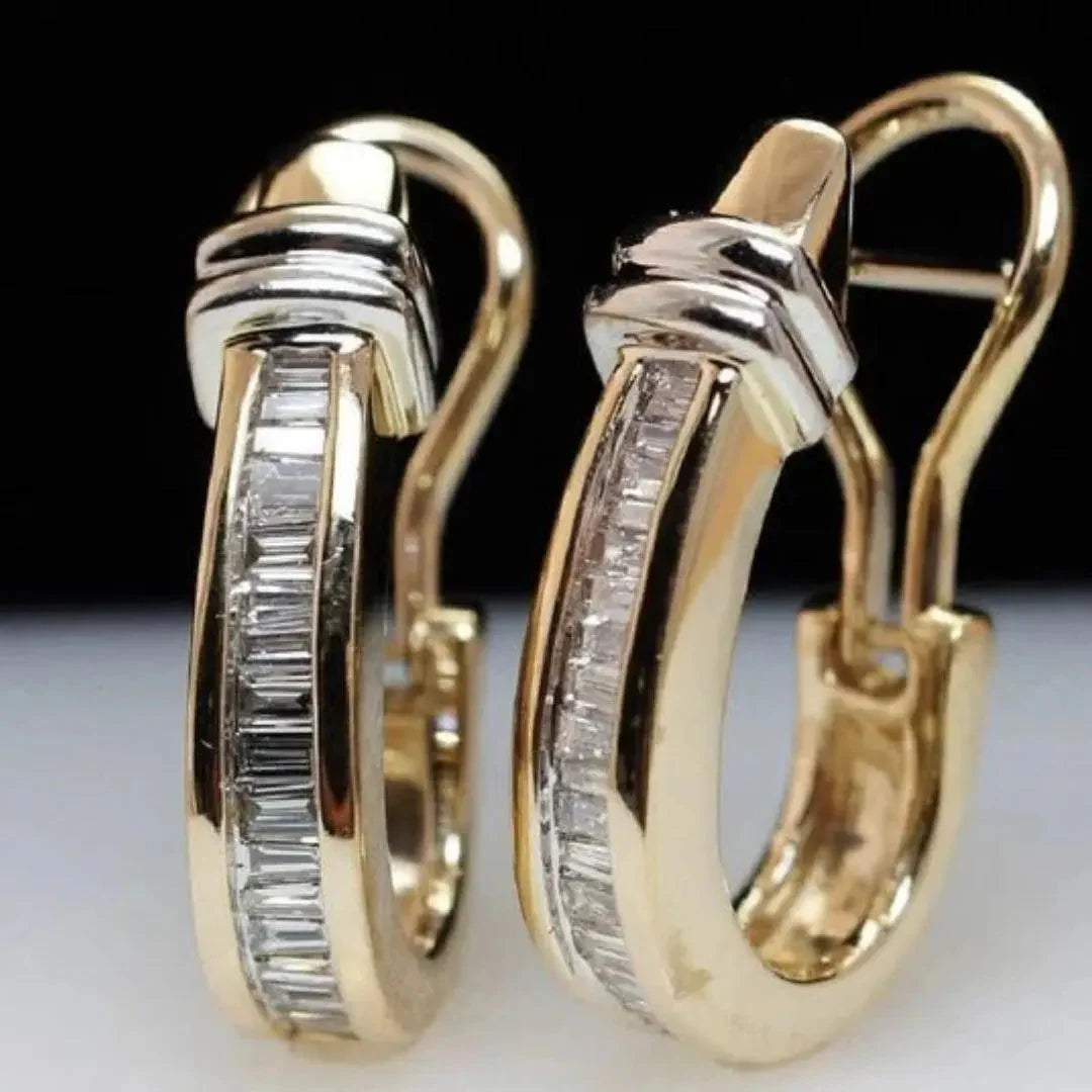 Gold and Diamond Earrings