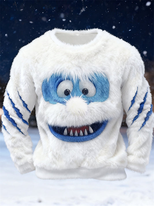 Men's Ice Monster & Scratch Cozy Plush Sweatshirt artswardrobe