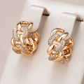 Braided Gold Bright Earrings