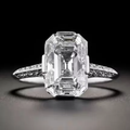 White Glass Silver Ring
