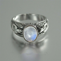 Inlaid Moonstone Ring
