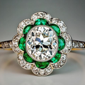 Emerald Crystal Ring
