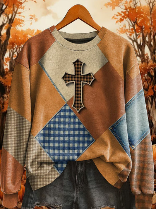 Women's Casual Autumn Faith Sweatshirt artswardrobe